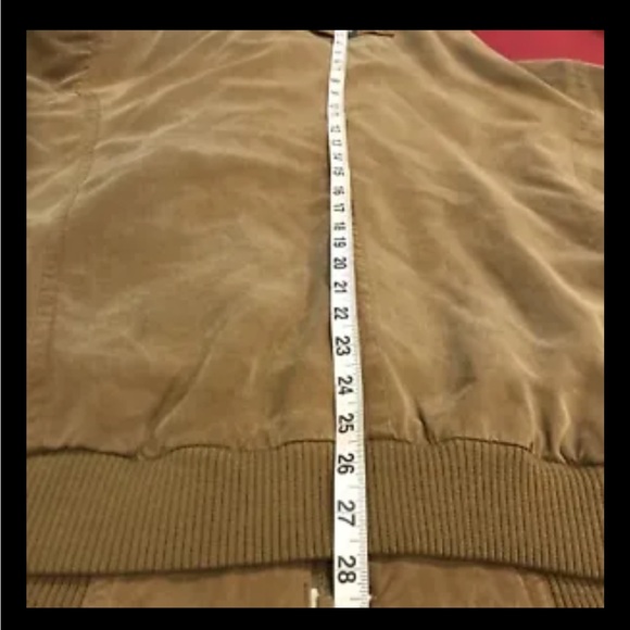 Rainforest 90s BROWN LEATHER BOMBER plaid wool lined Jacket MEN XL Pockets biker - Picture 2 of 13